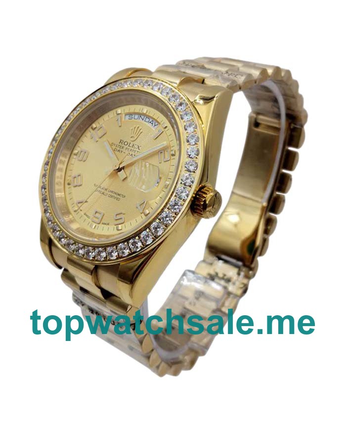 41MM Men Rolex Day-Date II 218348 Champagne Dials Replica Watches UK