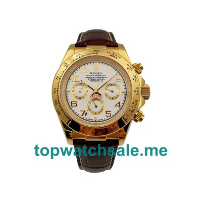 40MM Men Rolex Daytona 16518 White Dials Replica Watches UK