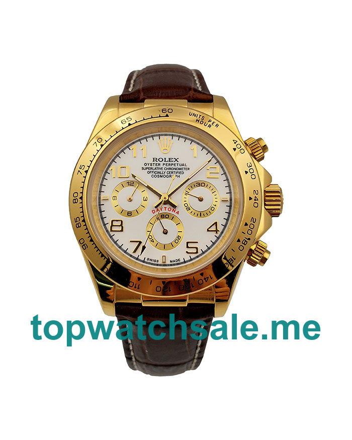 40MM Men Rolex Daytona 16518 White Dials Replica Watches UK