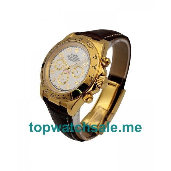 40MM Men Rolex Daytona 16518 White Dials Replica Watches UK