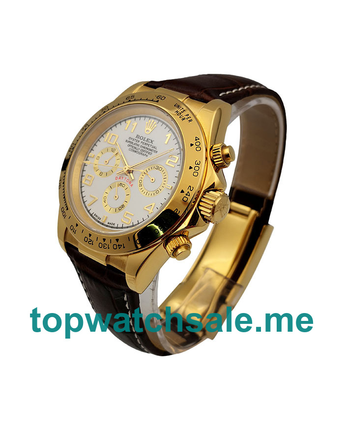 40MM Men Rolex Daytona 16518 White Dials Replica Watches UK