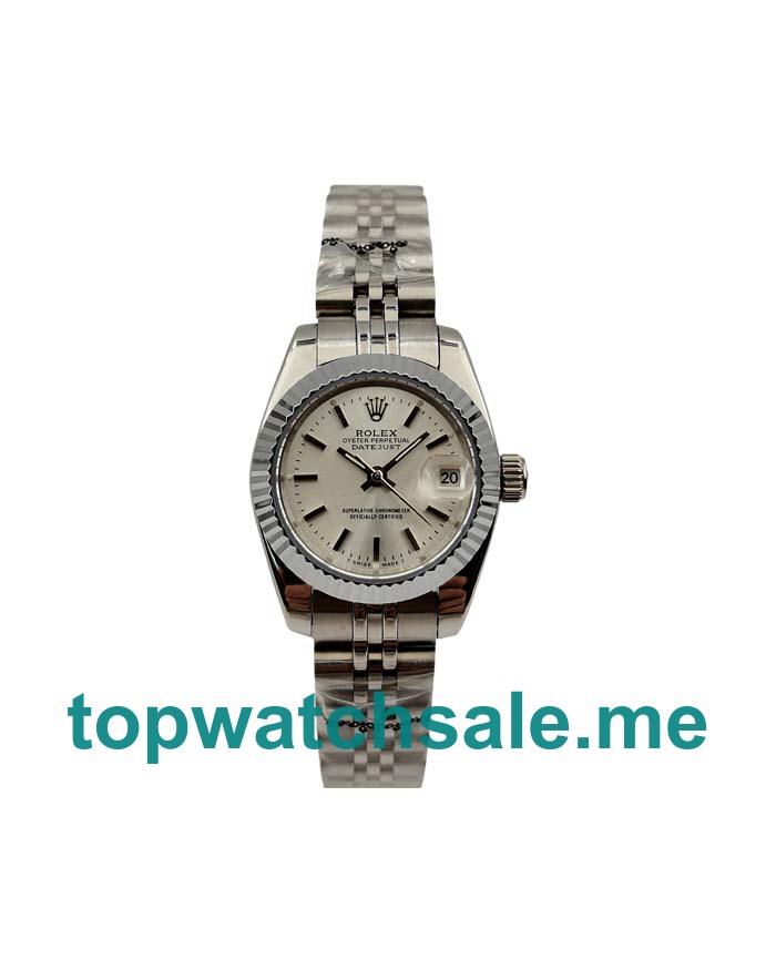 26MM Women Rolex Lady-Datejust 67194 Silver Dials Replica Watches UK