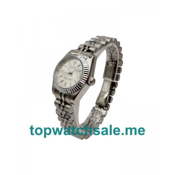 26MM Women Rolex Lady-Datejust 67194 Silver Dials Replica Watches UK