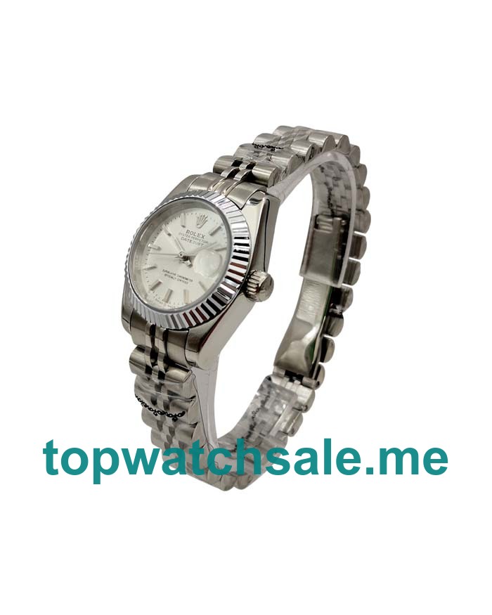 26MM Women Rolex Lady-Datejust 67194 Silver Dials Replica Watches UK