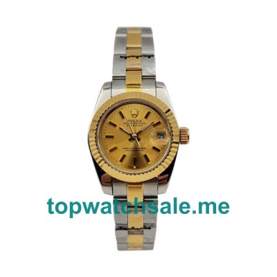 26MM Women Rolex Lady-Datejust 76193 Champagne Dials Replica Watches UK