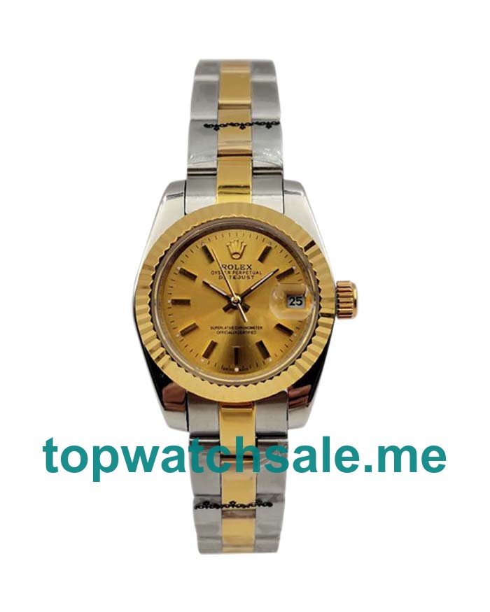 26MM Women Rolex Lady-Datejust 76193 Champagne Dials Replica Watches UK