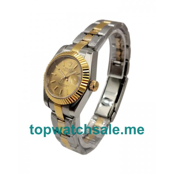 26MM Women Rolex Lady-Datejust 76193 Champagne Dials Replica Watches UK