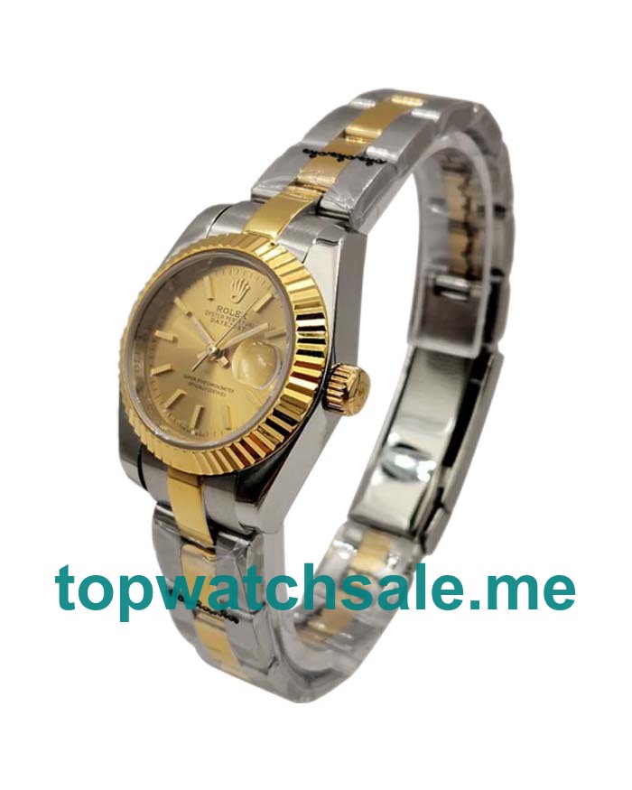 26MM Women Rolex Lady-Datejust 76193 Champagne Dials Replica Watches UK