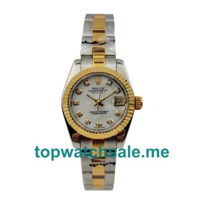 26MM Women Rolex Lady-Datejust 179173 White Dials Replica Watches UK