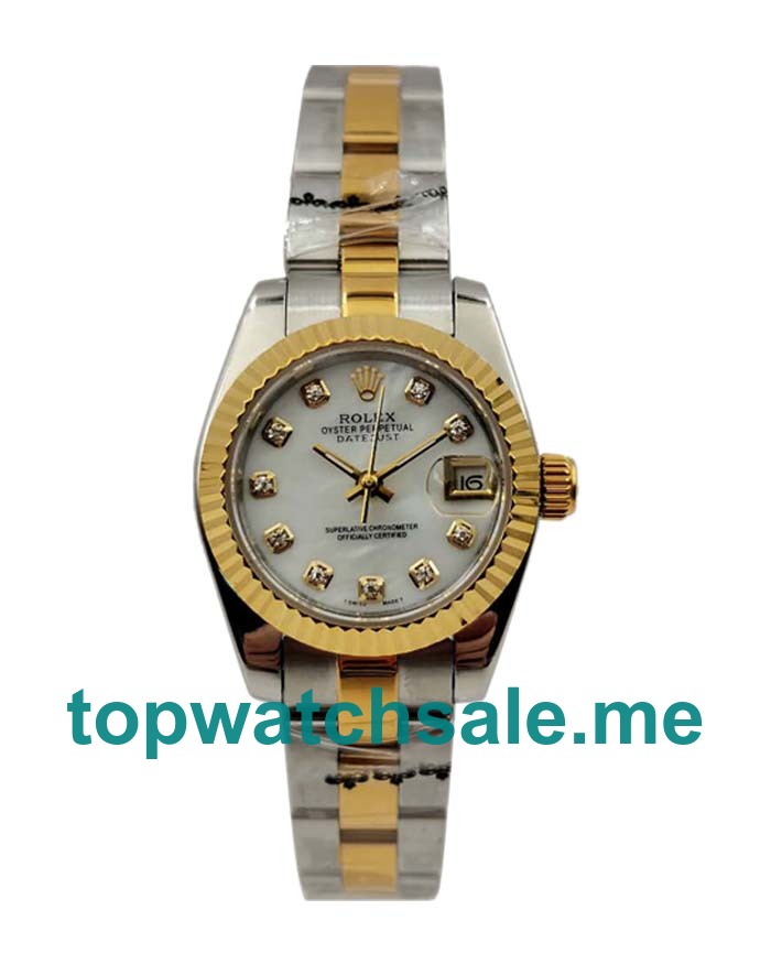 26MM Women Rolex Lady-Datejust 179173 White Dials Replica Watches UK