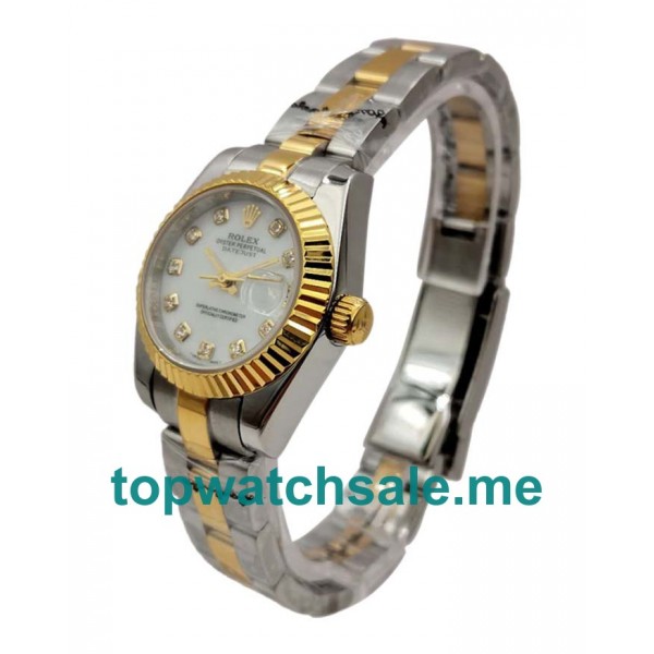 26MM Women Rolex Lady-Datejust 179173 White Dials Replica Watches UK