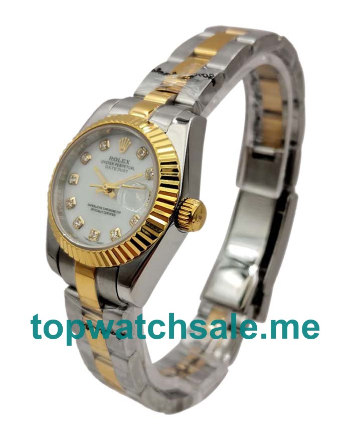 26MM Women Rolex Lady-Datejust 179173 White Dials Replica Watches UK