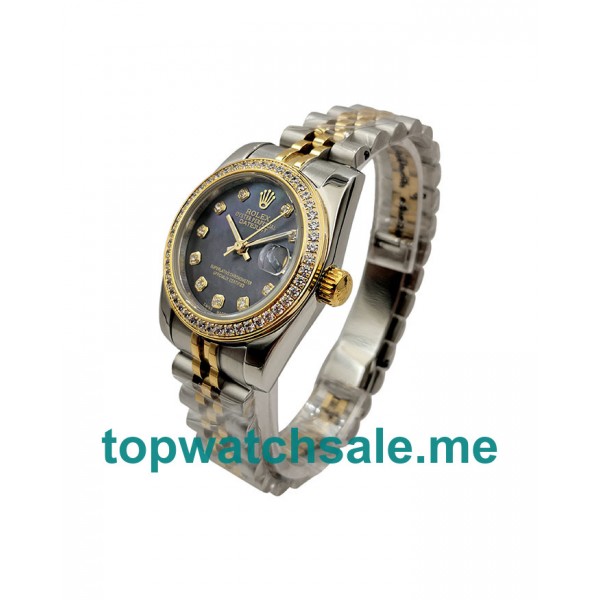 31MM Men Rolex Datejust 178383 Black Mother Of Pearl Dials Replica Watches UK