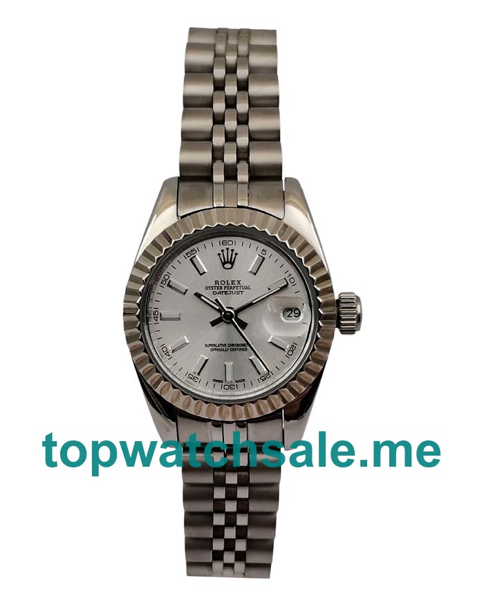 26MM Women Rolex Lady-Datejust 179174 Silver Dials Replica Watches UK