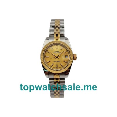 26MM Women Rolex Lady-Datejust 179173 Champagne Dials Replica Watches UK