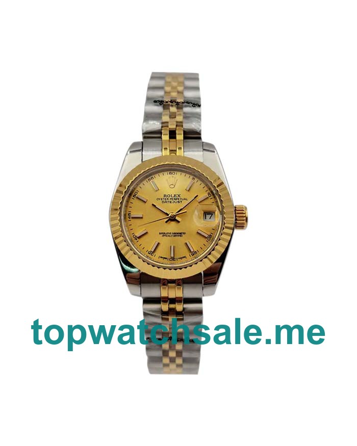 26MM Women Rolex Lady-Datejust 179173 Champagne Dials Replica Watches UK