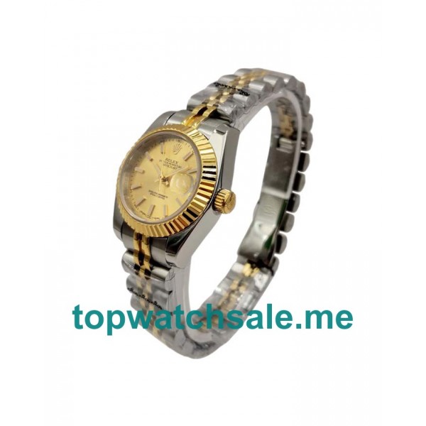 26MM Women Rolex Lady-Datejust 179173 Champagne Dials Replica Watches UK