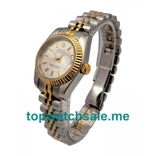 26MM Women Rolex Lady-Datejust 179173 Silver Dials Replica Watches UK