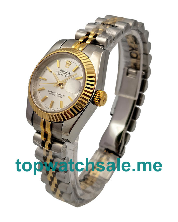 26MM Women Rolex Lady-Datejust 179173 Silver Dials Replica Watches UK