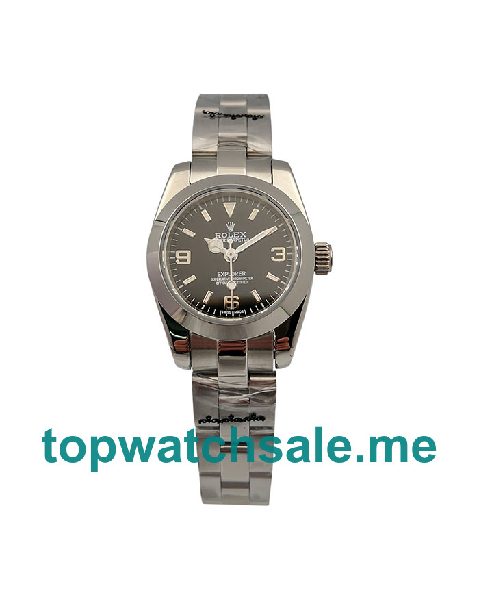 26MM Women Rolex Explorer 67180 Black Dials Replica Watches UK