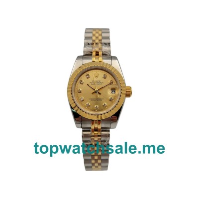 26MM Women Rolex Lady-Datejust 69173 Champagne Dials Replica Watches UK