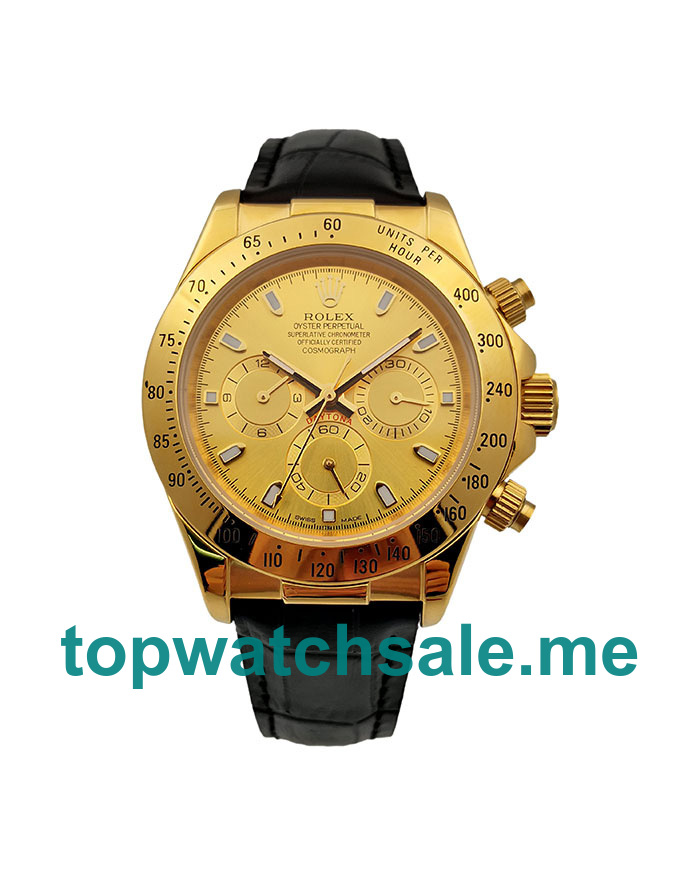 40MM Men Rolex Daytona 116518 Champagne Dials Replica Watches UK