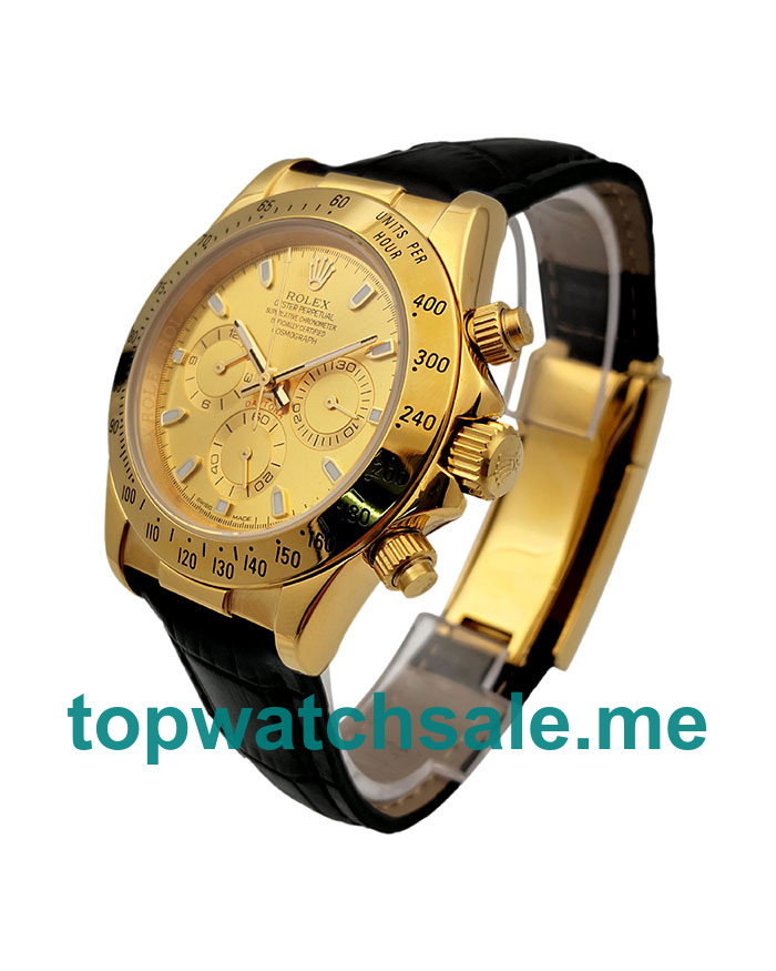 40MM Men Rolex Daytona 116518 Champagne Dials Replica Watches UK