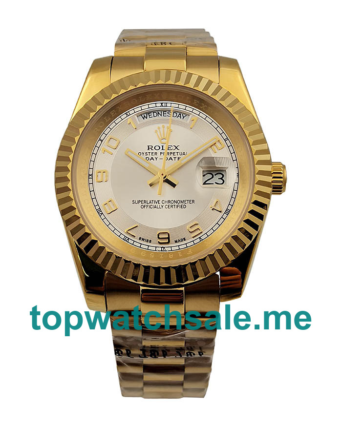 41MM Men Rolex Day-Date II 218238 Ivory Dials Replica Watches UK