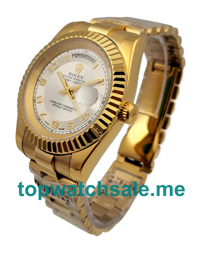 41MM Men Rolex Day-Date II 218238 Ivory Dials Replica Watches UK