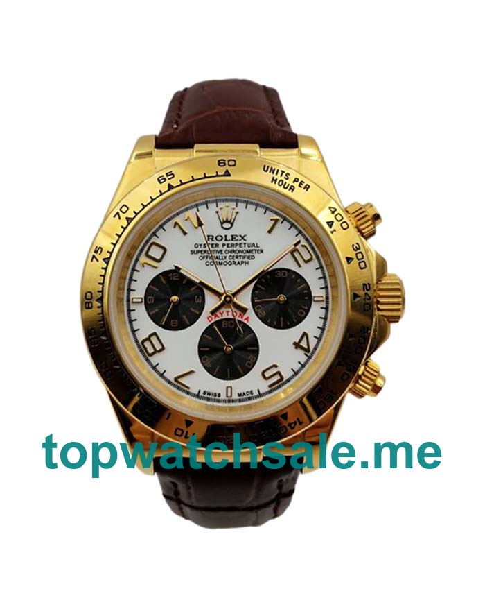 40MM Men Rolex Daytona 116518 White Dials Replica Watches UK