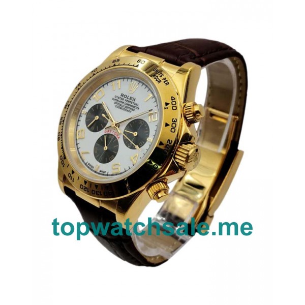 40MM Men Rolex Daytona 116518 White Dials Replica Watches UK