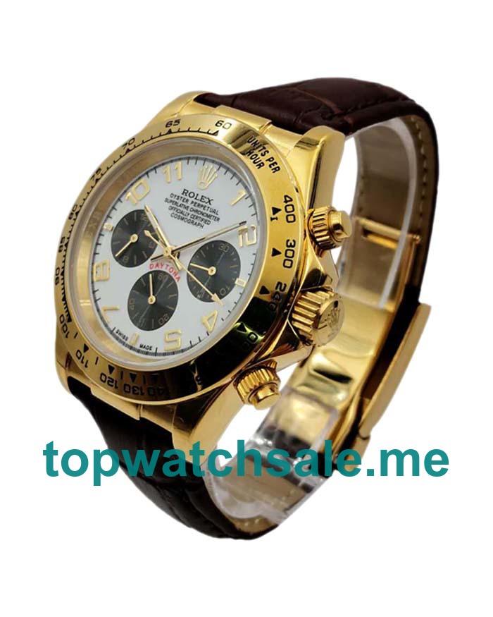 40MM Men Rolex Daytona 116518 White Dials Replica Watches UK