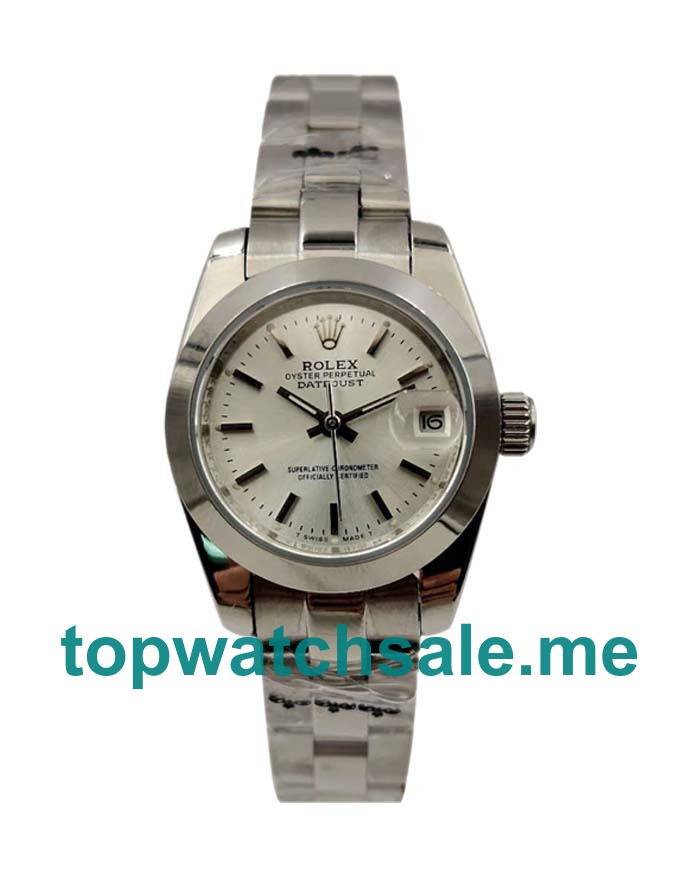 26MM Women Rolex Lady-Datejust 67180 Silver Dials Replica Watches UK