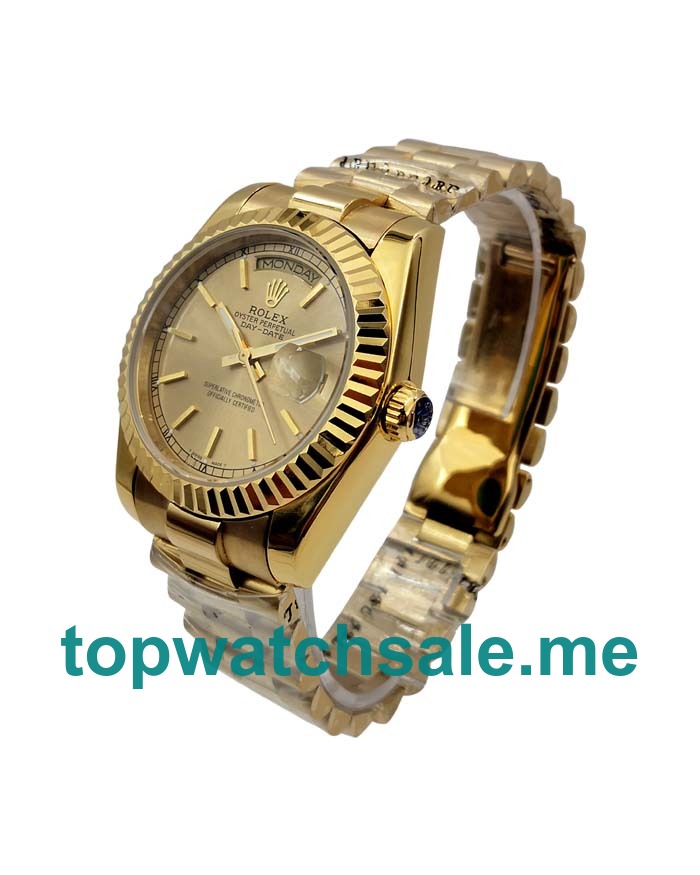 36MM Men Rolex Day-Date 1803 Champagne Dials Replica Watches UK