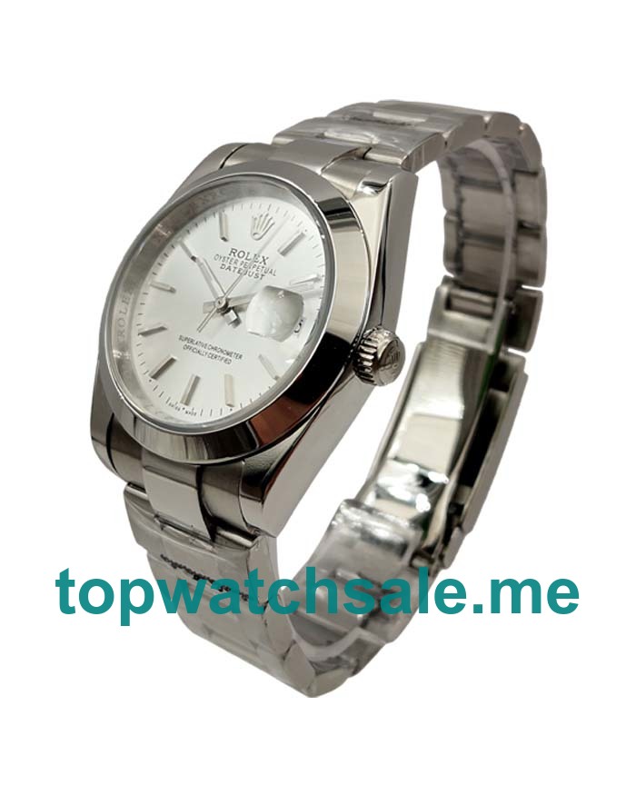 36MM Men Rolex Datejust 15200 Silver Dials Replica Watches UK