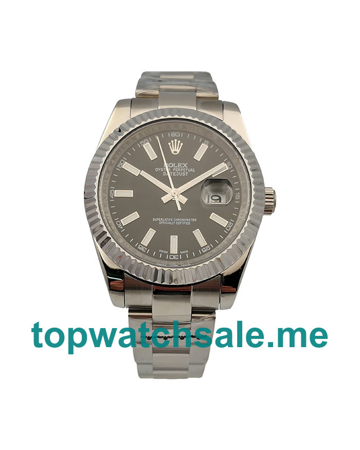 41MM Men Rolex Datejust II 116334 Black Dials Replica Watches UK