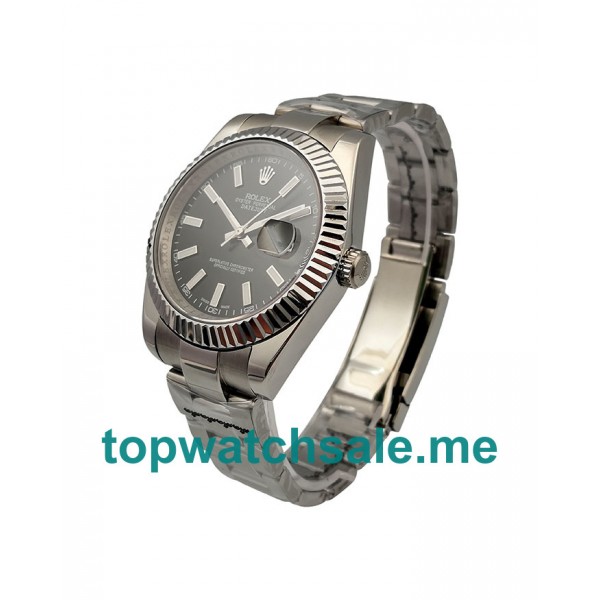 41MM Men Rolex Datejust II 116334 Black Dials Replica Watches UK