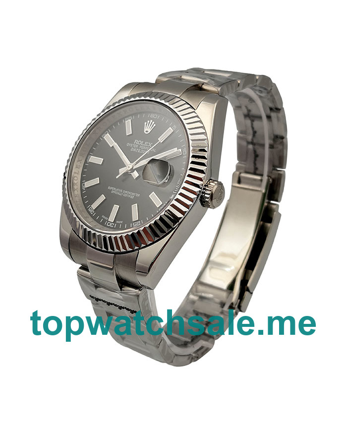 41MM Men Rolex Datejust II 116334 Black Dials Replica Watches UK