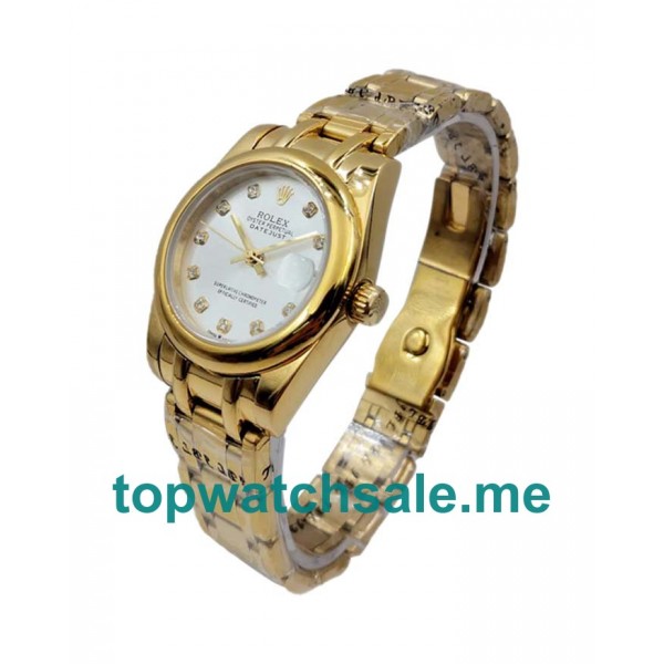 31MM Women Rolex Pearlmaster 81208 Silver Dials Replica Watches UK