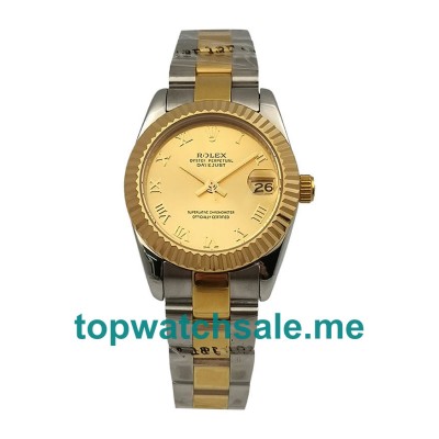 31MM Men And Women Rolex Datejust 178273 Champagne Dials Replica Watches UK