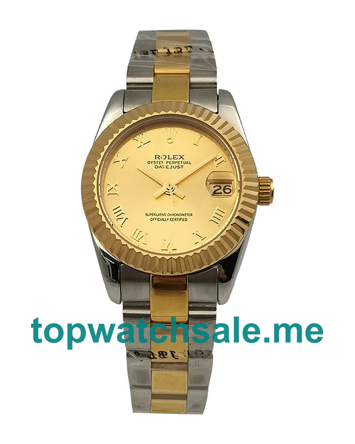 31MM Men And Women Rolex Datejust 178273 Champagne Dials Replica Watches UK