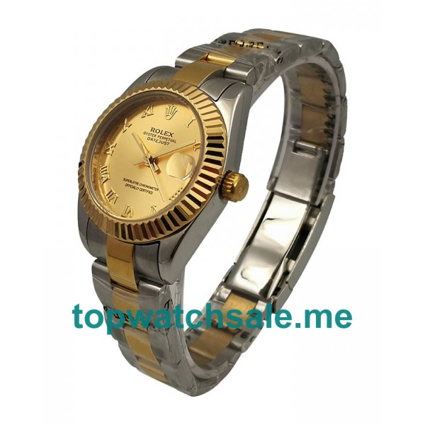 31MM Men And Women Rolex Datejust 178273 Champagne Dials Replica Watches UK