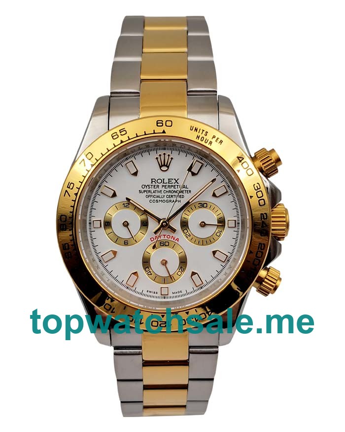 40MM Men Rolex Daytona 16523 White Dials Replica Watches UK