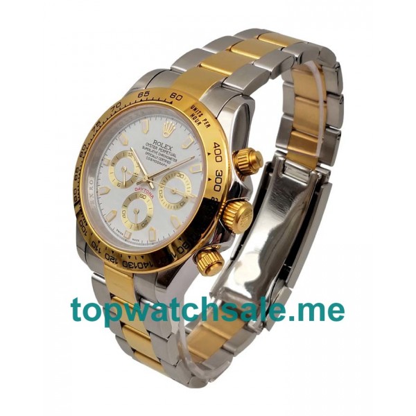 40MM Men Rolex Daytona 16523 White Dials Replica Watches UK