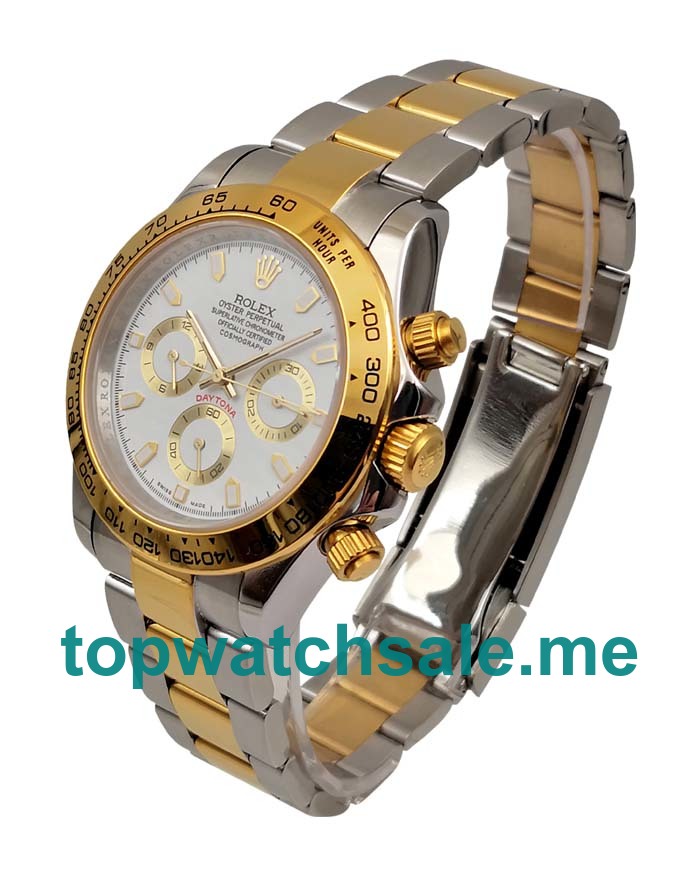 40MM Men Rolex Daytona 16523 White Dials Replica Watches UK