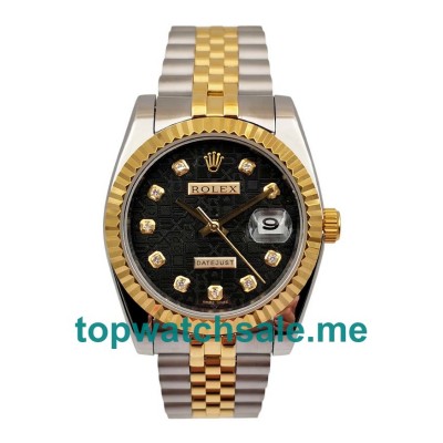 36MM Men Rolex Datejust 116233 Black Dials Replica Watches UK