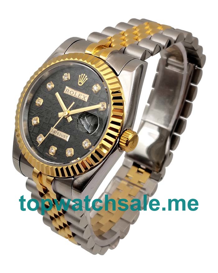 36MM Men Rolex Datejust 116233 Black Dials Replica Watches UK