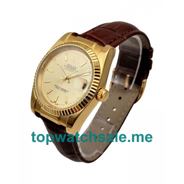 31MM Men Rolex Datejust 1503 Champagne Dials Replica Watches UK