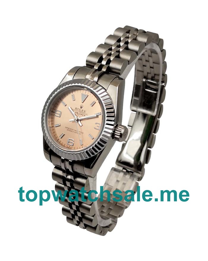 26MM Women Rolex Oyster Perpetual 76094 Salmon Dials Replica Watches UK