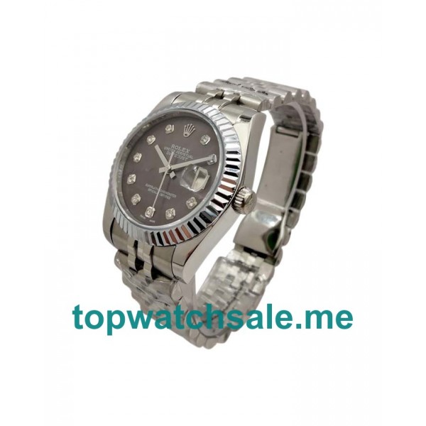 36MM Men Rolex Datejust 116234 Black Mother Of Pearl Dials Replica Watches UK